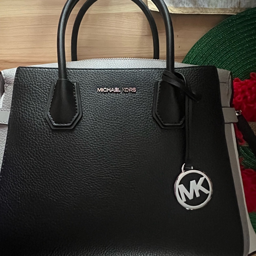 Michael Kors Black and Gray Satchel